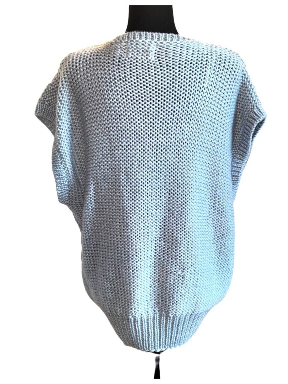 VTG Hand-Knitted Country Craft Oversized Chunky Knit Cable Sweater Vest Cottage - Picture 3 of 10